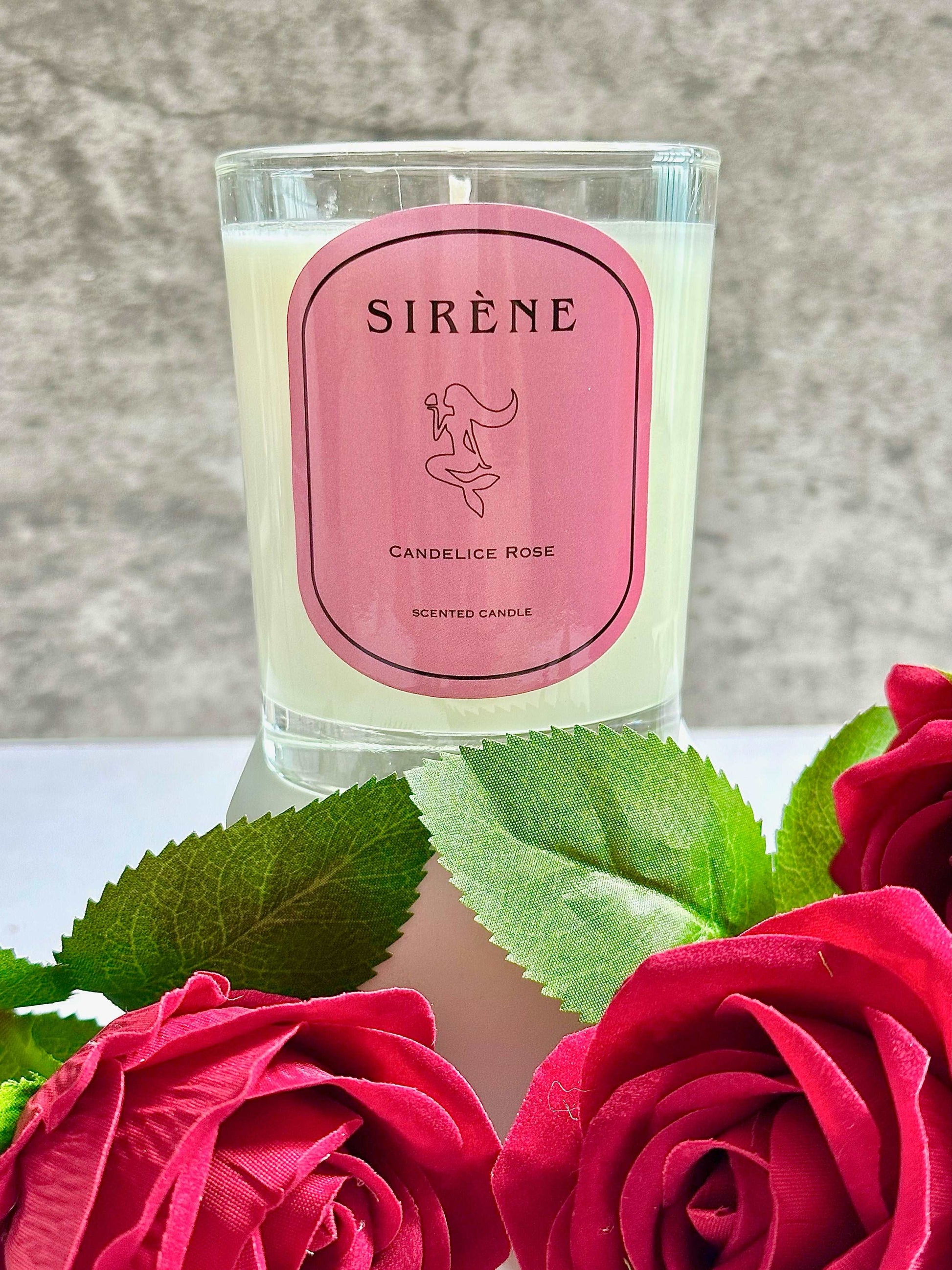 Candelice Rose Soy Scented Candle | Embrace Elegance