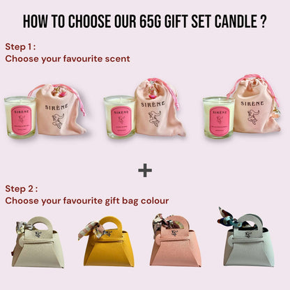 Soy Candle Couture-Inspired Gift Bag Set | Soy Wax Scented Candles
