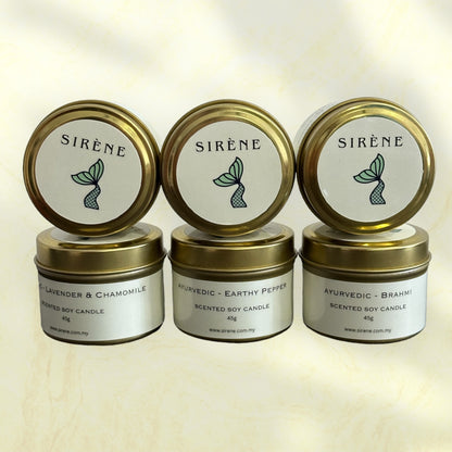 Ayurvedic Healing - Travel Set (45g x 3pcs) Soy Scented Candle