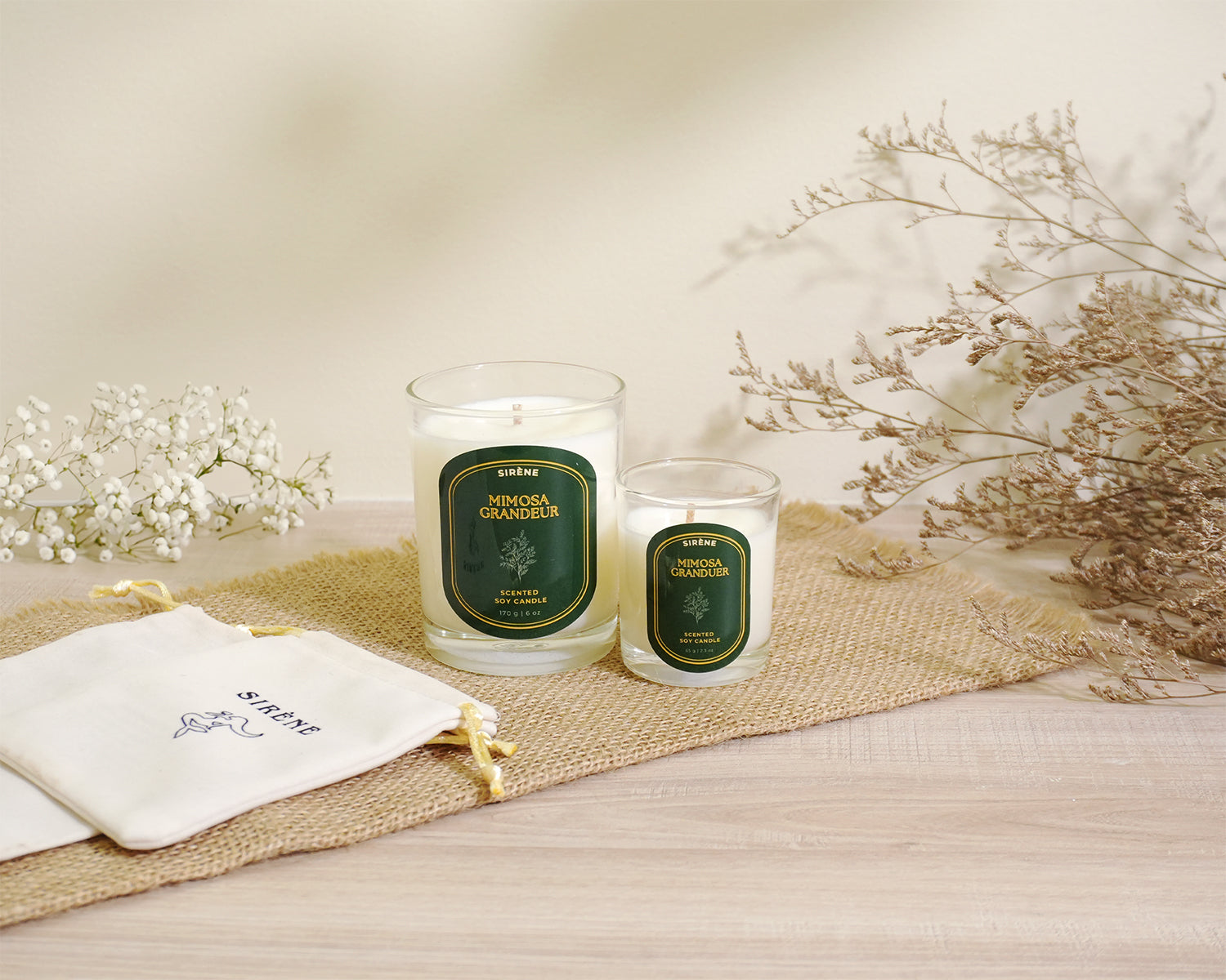 Mimosa Grandeur Soy Scented Candle