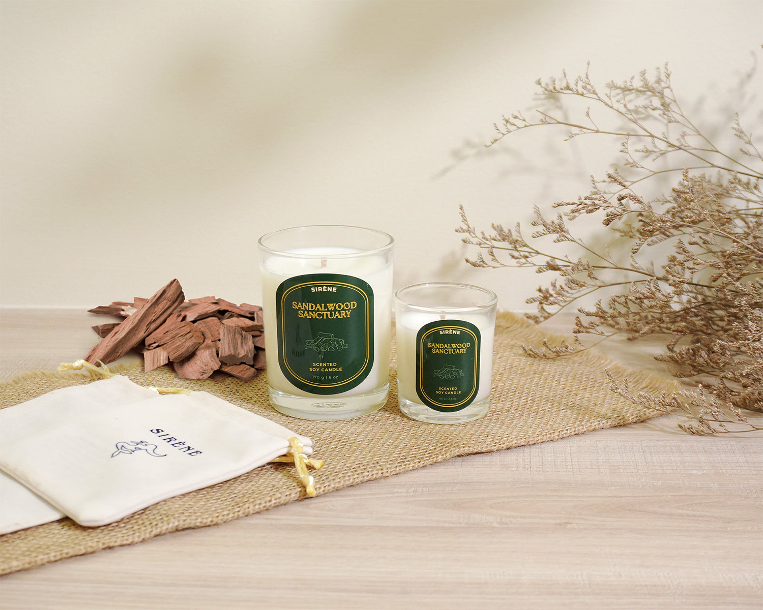 Sandalwood Santuary Soy Scented Candle