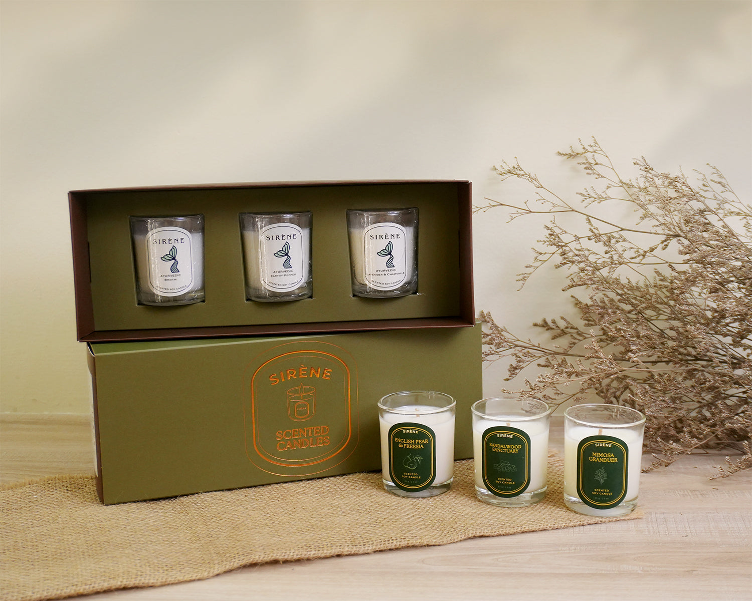 Bloom●Brew●Rose Scented Candle Gift Set